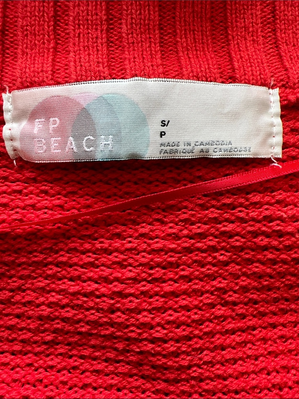 Free People Beach Women's free-est Hailee Cardi Sweater in Red/Orange Size Small - Picture 7 of 8